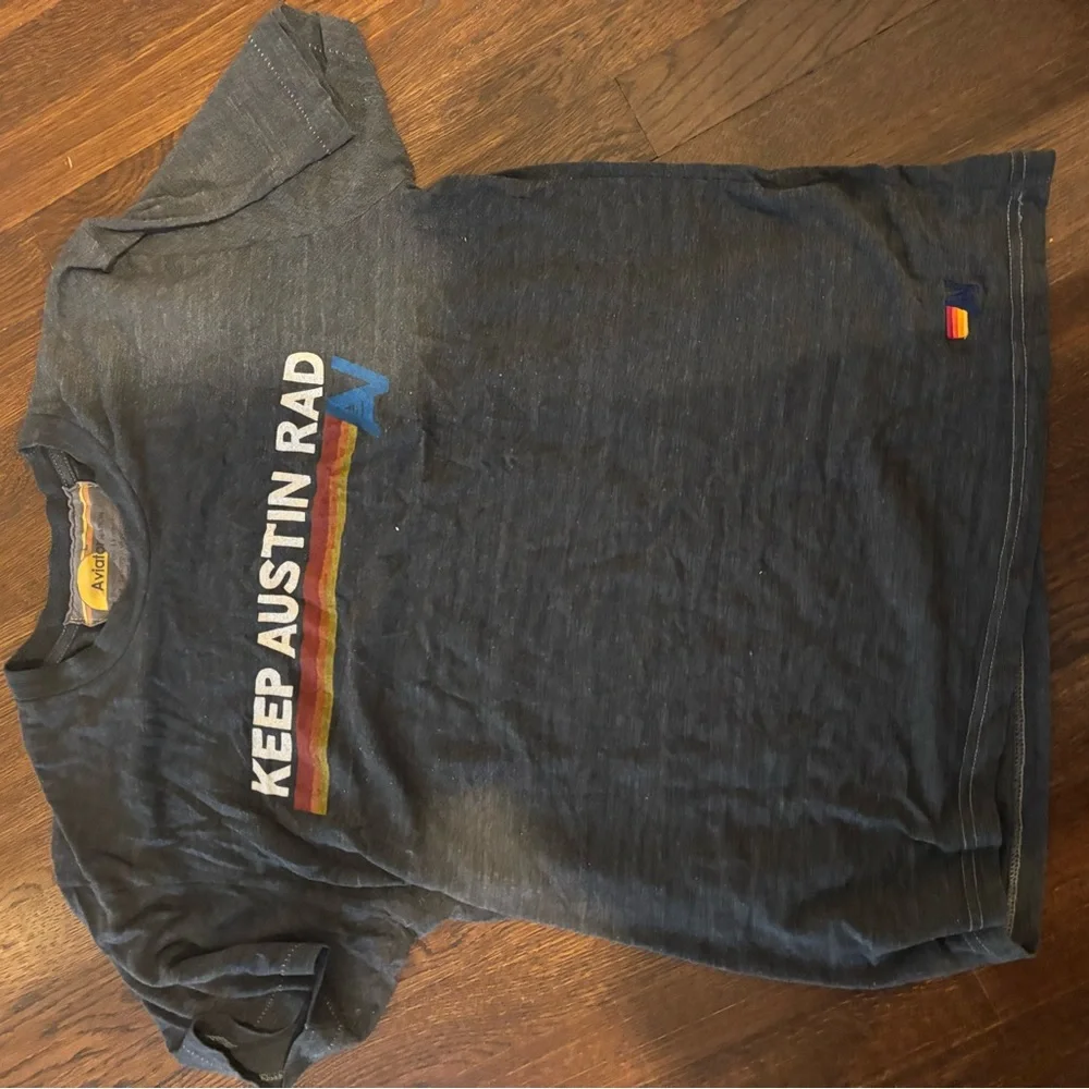 Aviator Nation Charcoal T-Shirt with “keep austin rad” - Picture 5 of 5